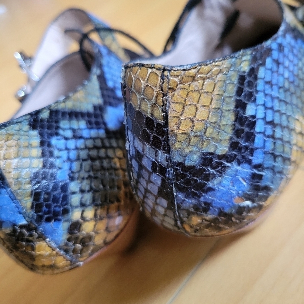 RAS Women's Western Snakeskin Leather Heeled Ankle Boots EU 39 US 8.5 NWOT - Picture 11 of 12